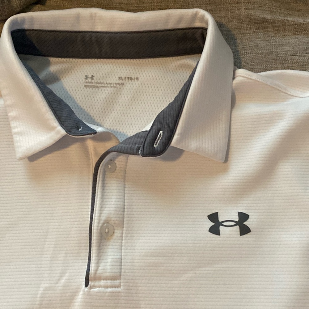 White under armour polo shirt